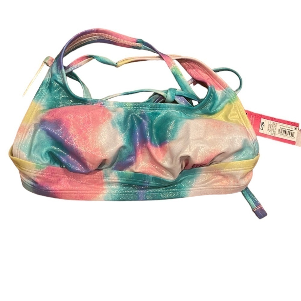 Tie Dye Bikini Top D/DD Adjustable Women’s Swim Top NWT - Picture 2 of 7
